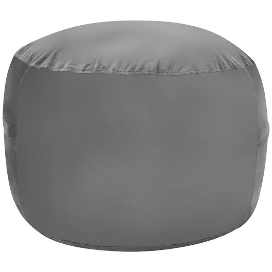 3 Feet Bean Bag Chair with Microfiber Cover and Independent Sponge Filling-Gray