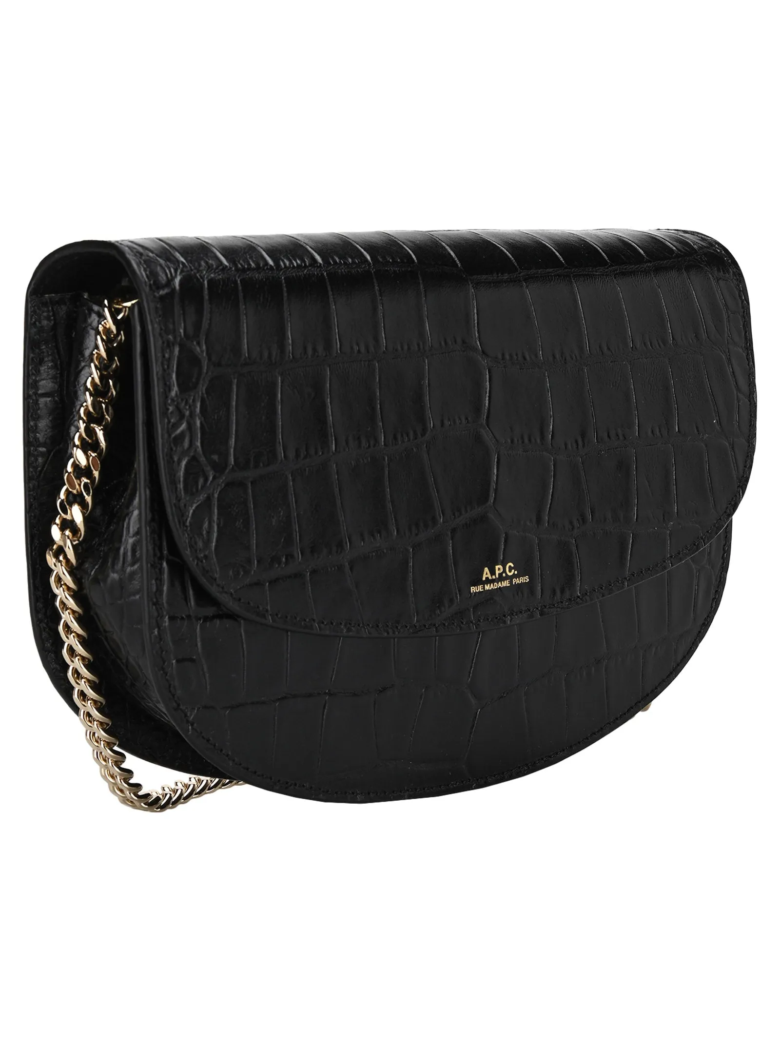 A.P.C. Genève Embossed Chained Clutch Bag