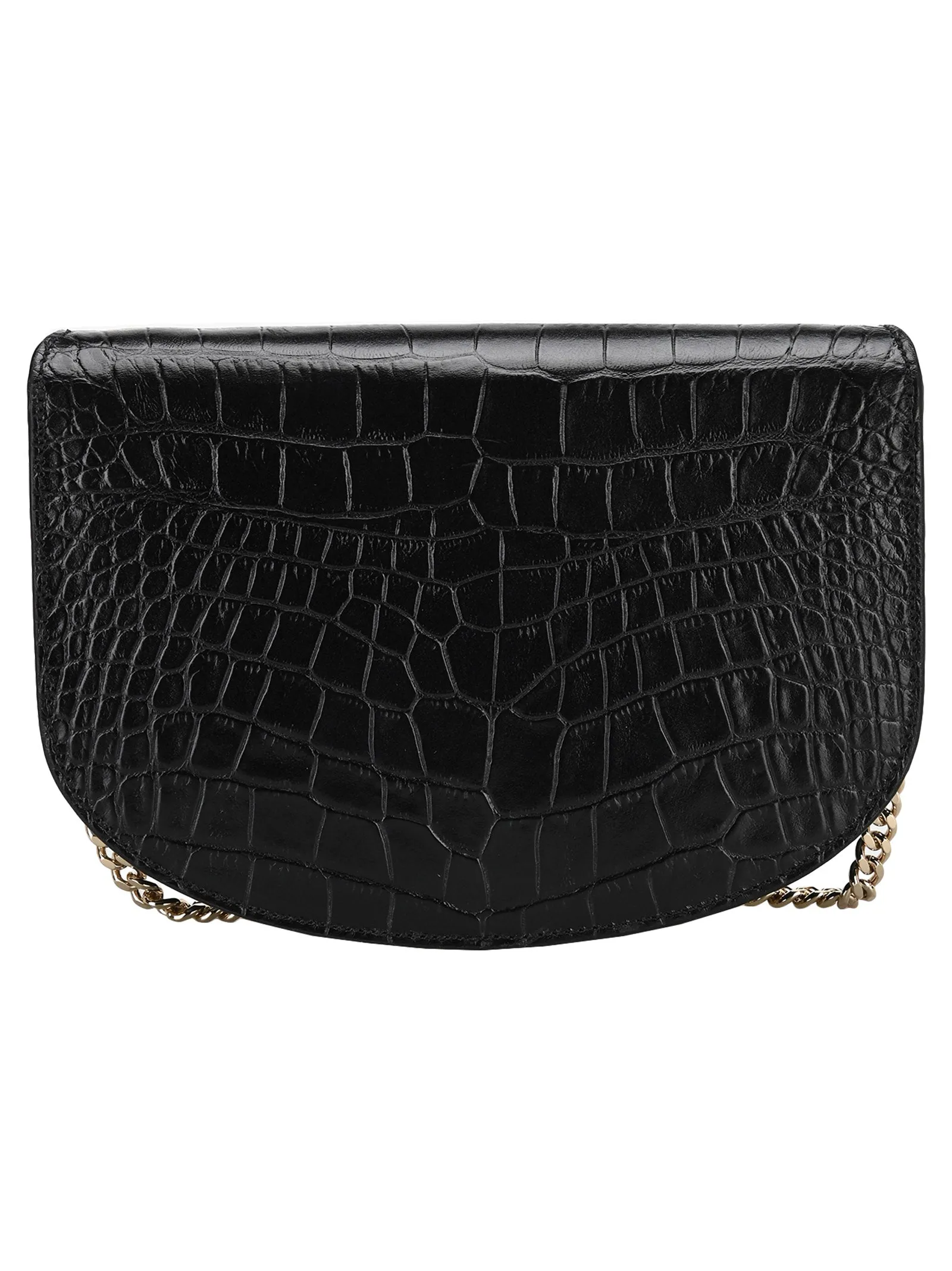 A.P.C. Genève Embossed Chained Clutch Bag