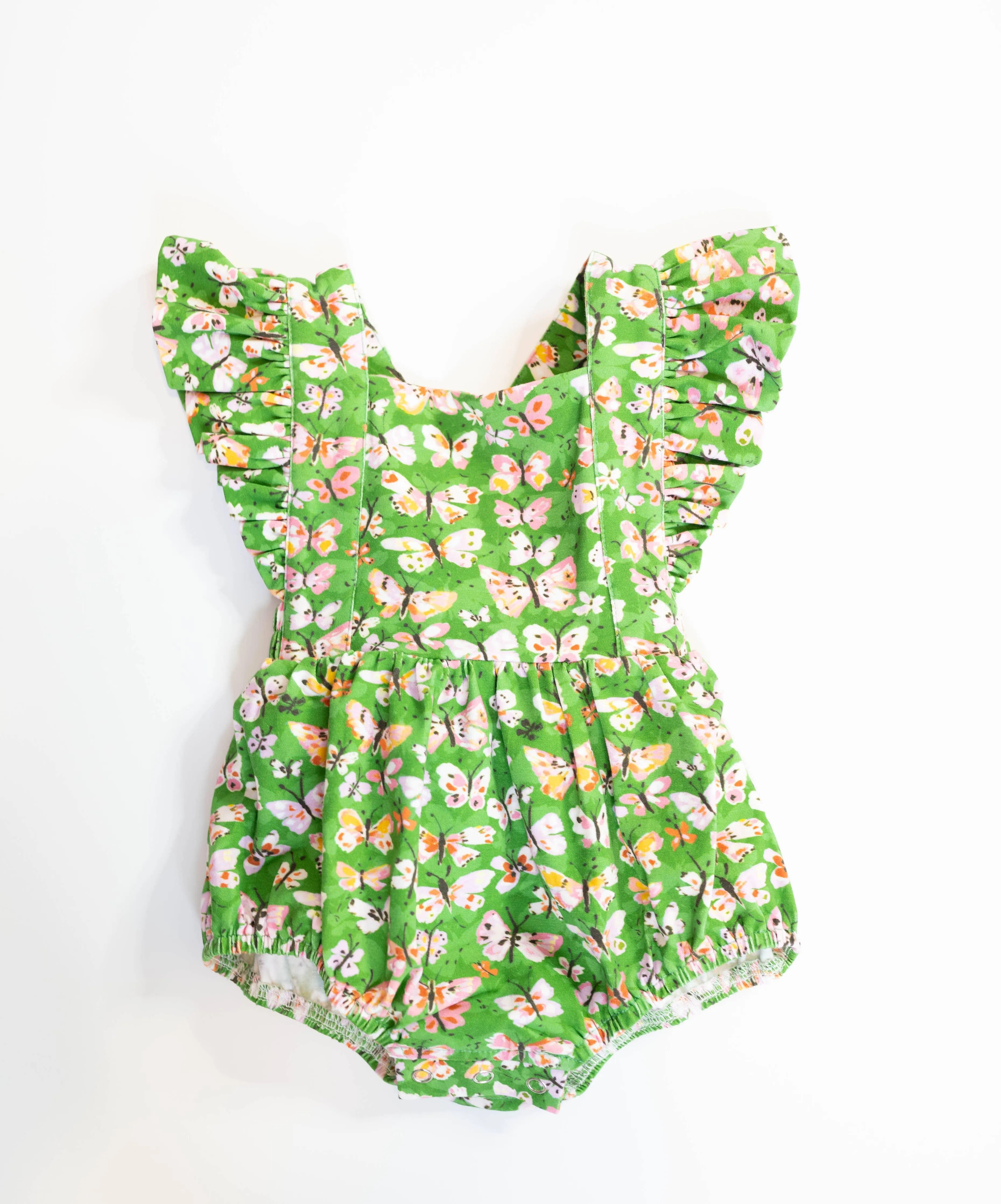 Baby Girl Jumpsuits and Rompers | Emmy Romper Bubble -Bold Butterfly | Ollie Jay