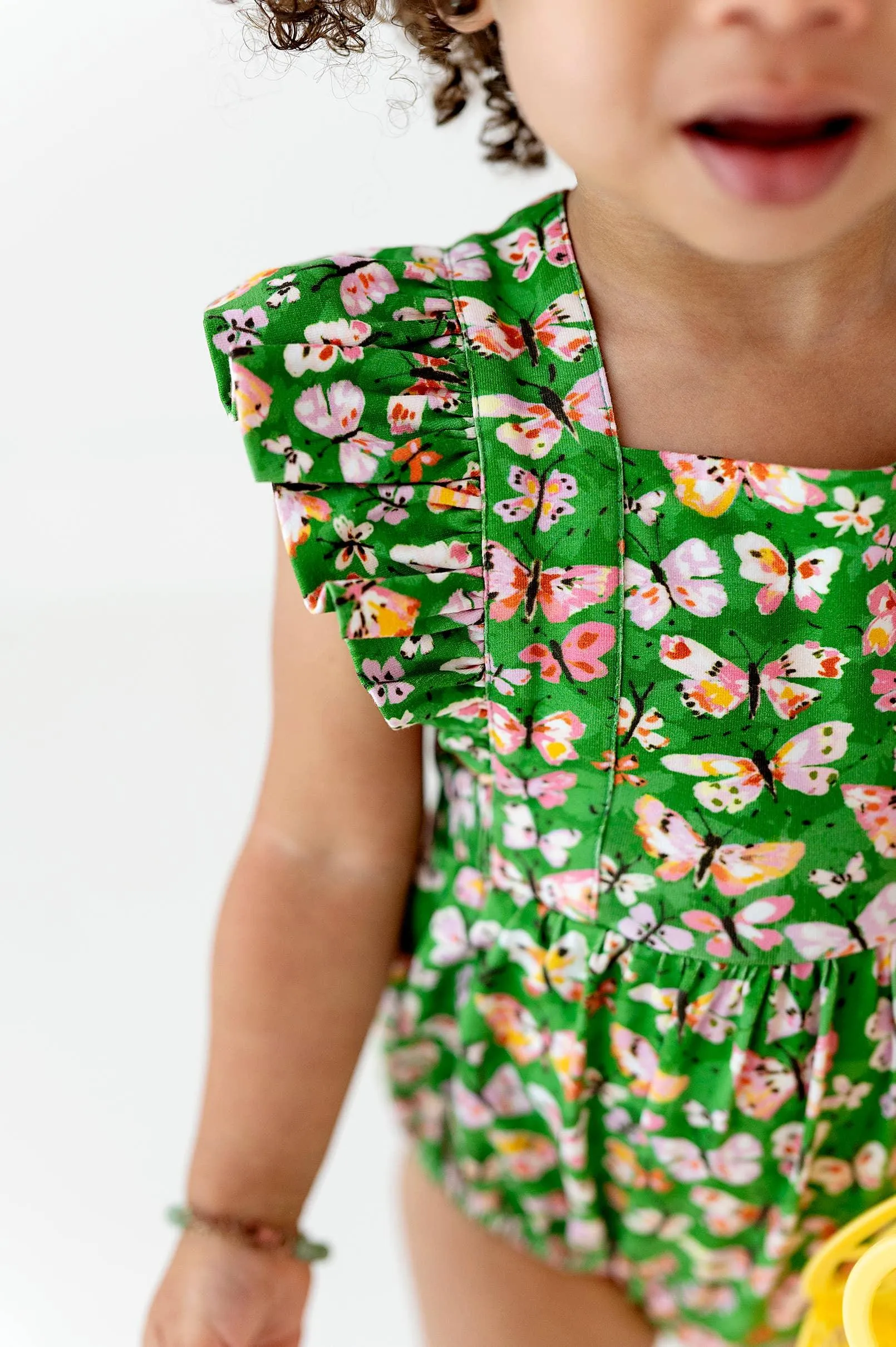 Baby Girl Jumpsuits and Rompers | Emmy Romper Bubble -Bold Butterfly | Ollie Jay