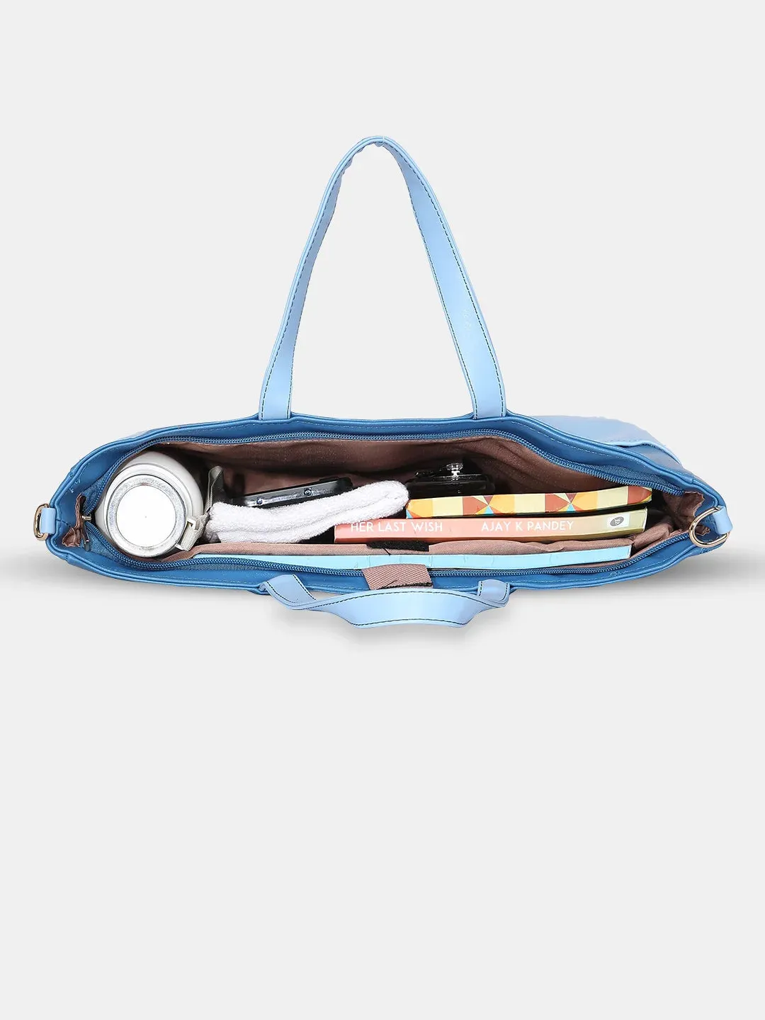Caprese Ollie Laptop Satchel Large Cyan