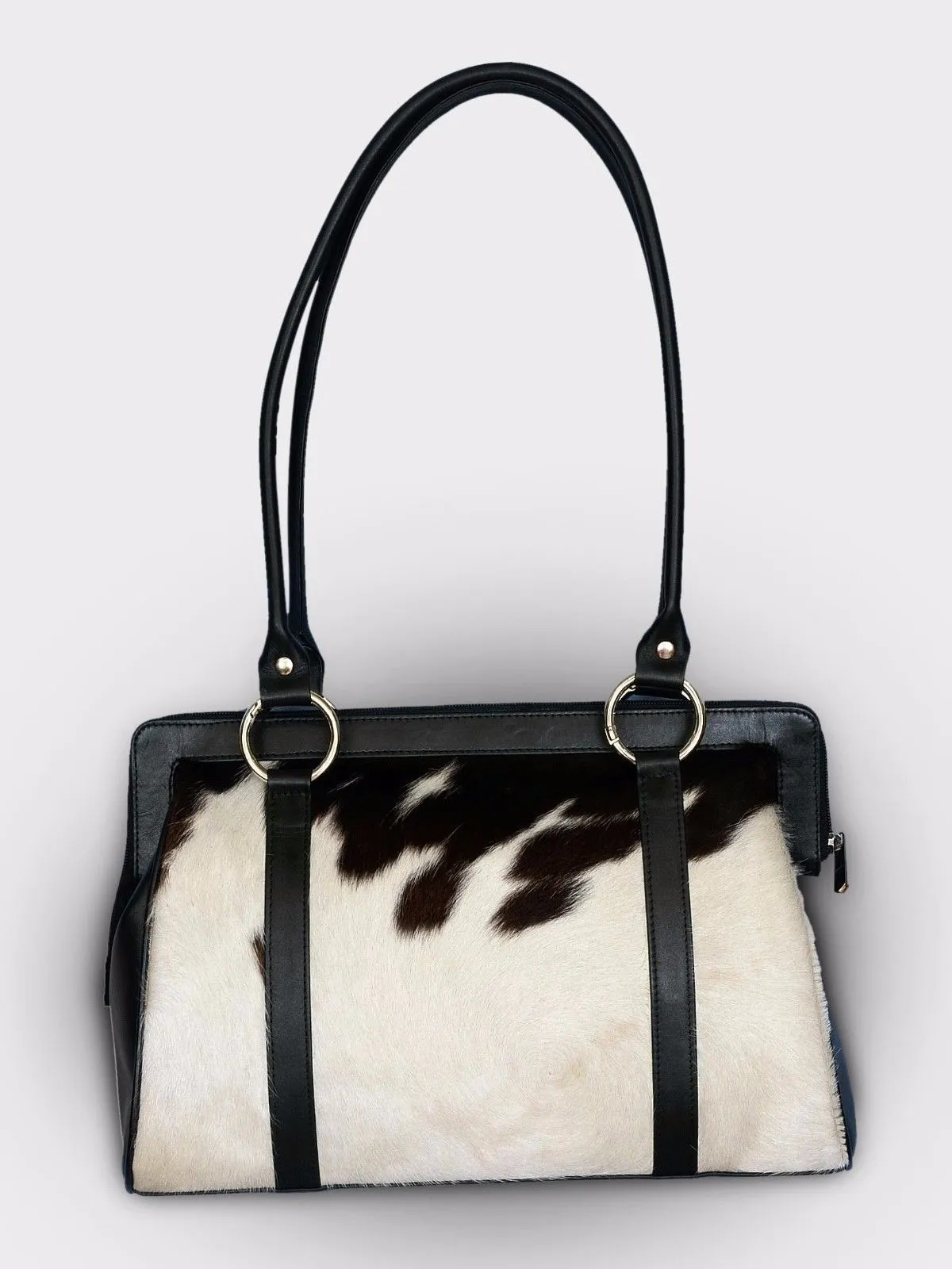 Cowhide Satchel Purse Bag