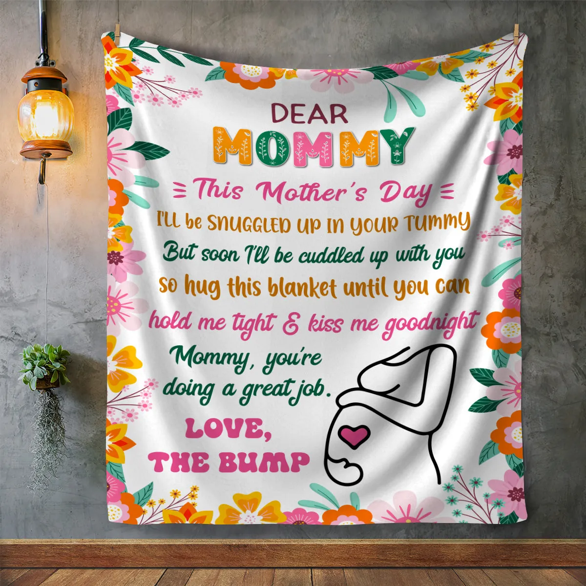 Dear Mommy, Love the Bump Blanket