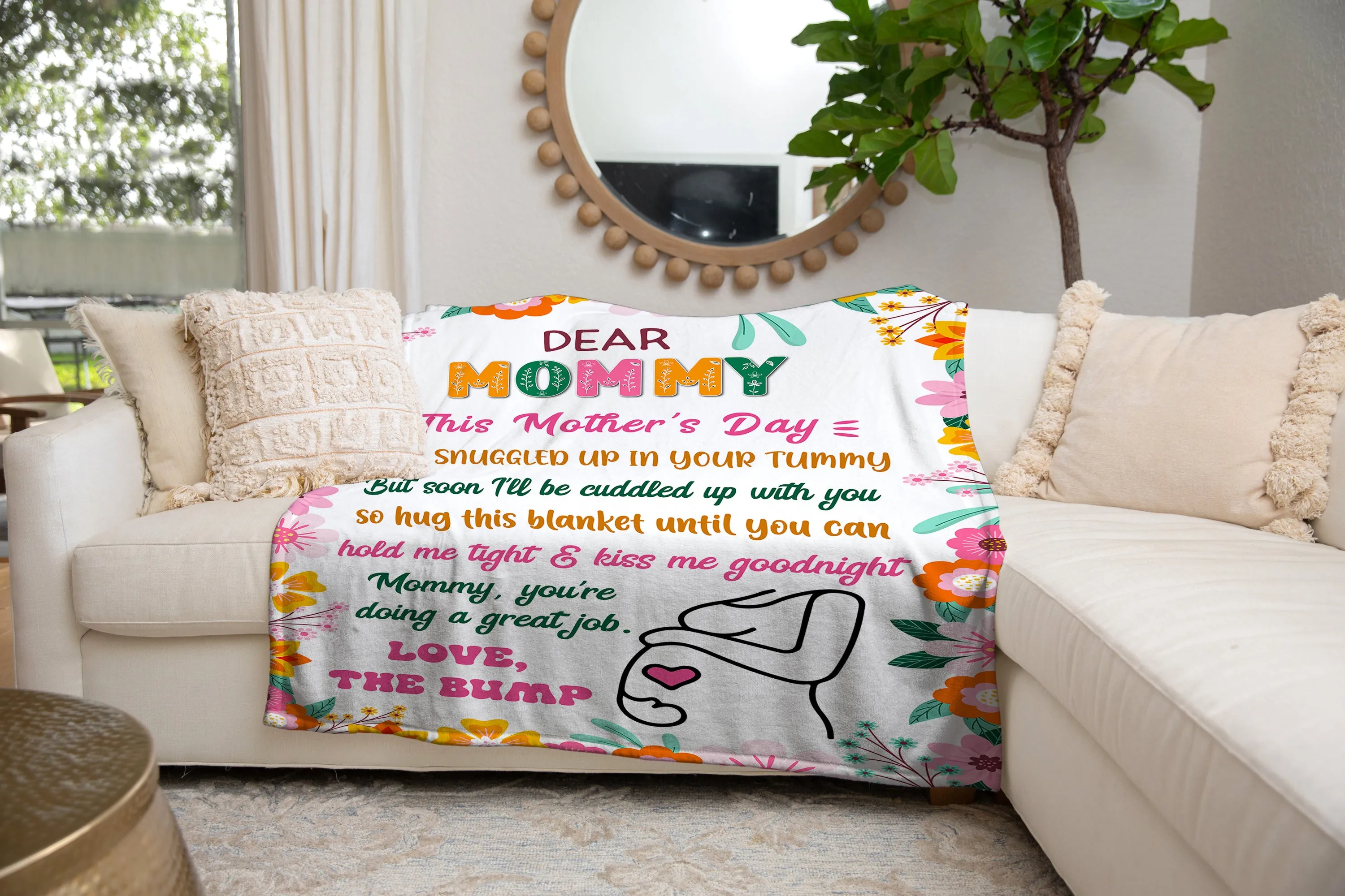 Dear Mommy, Love the Bump Blanket