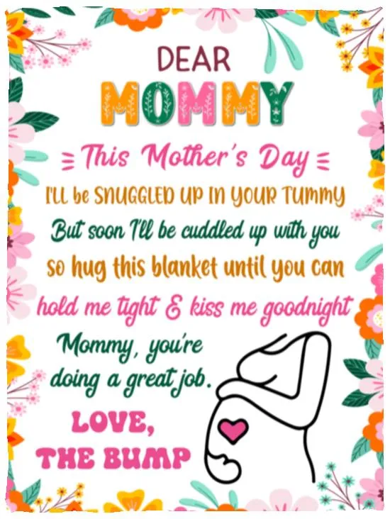 Dear Mommy, Love the Bump Blanket