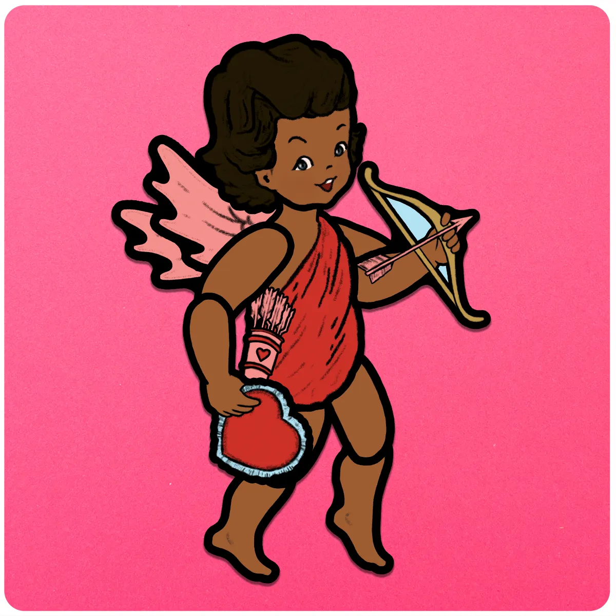 Large Jointed Cupid Cutout Decoration
