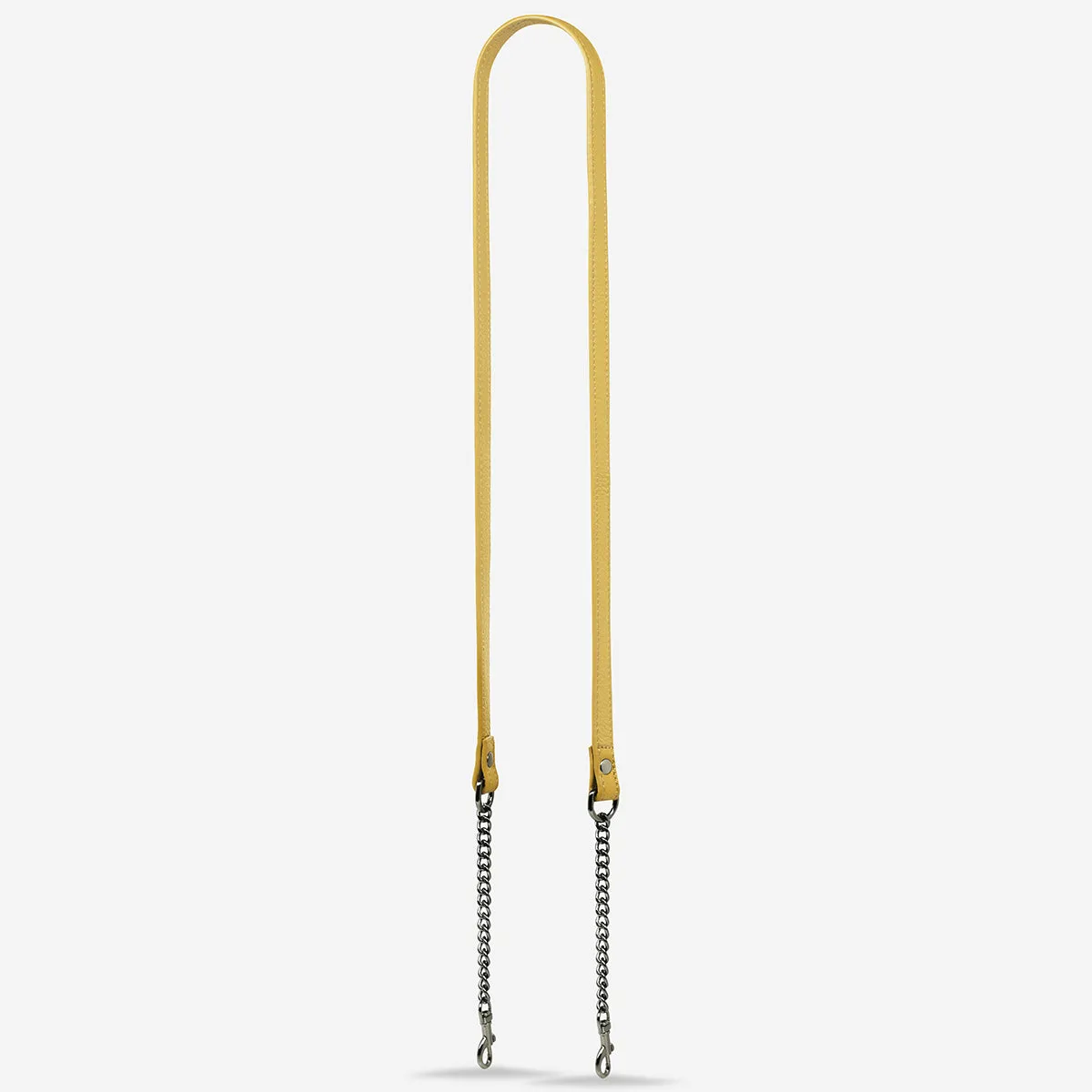 Leather Strap With Chain - Buttermilk