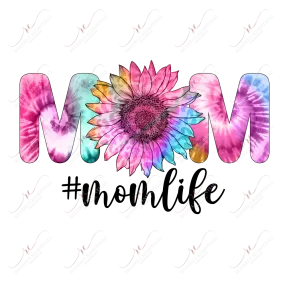 Mom life tie die leopard - htv transfer