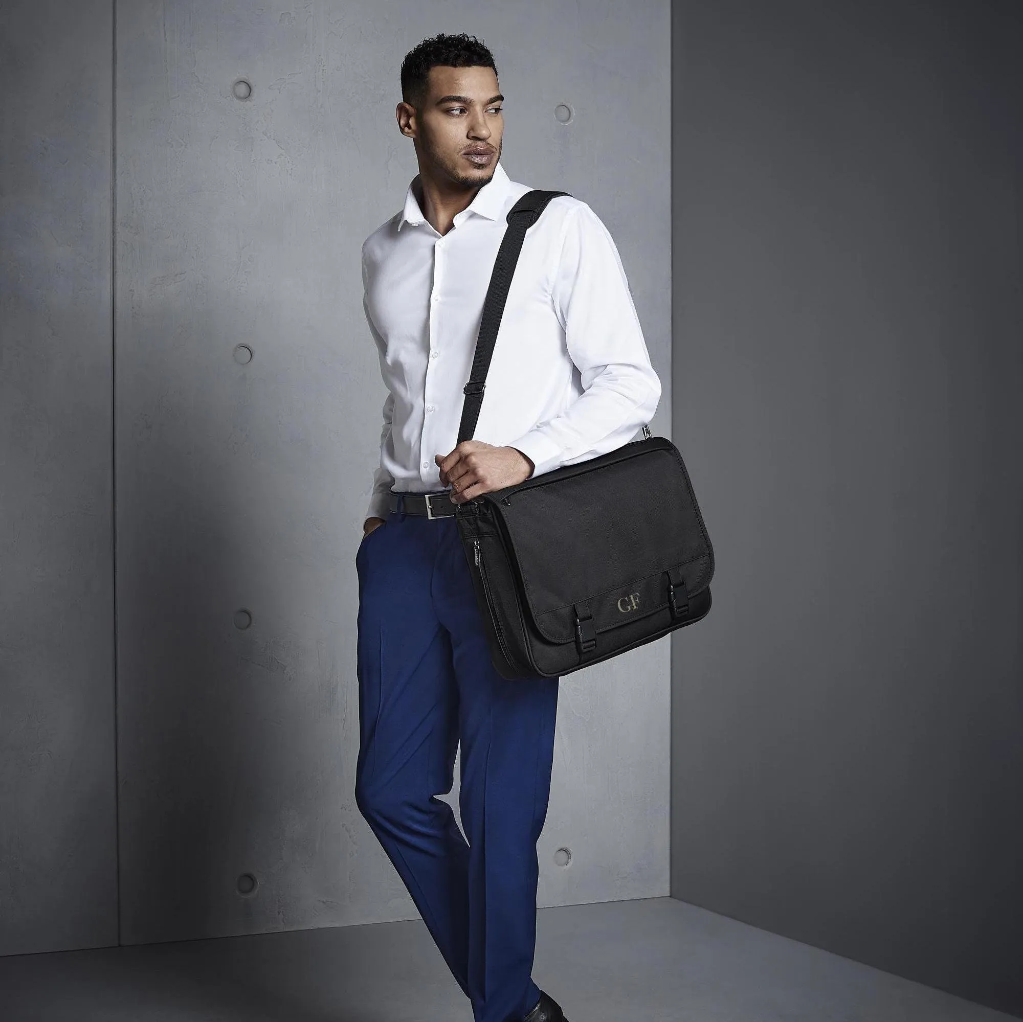 Personalised laptop bag, briefcase bag, laptop bag portfolio, gift for him, bag for work, satchel briefcase, messenger bag with strap, dad