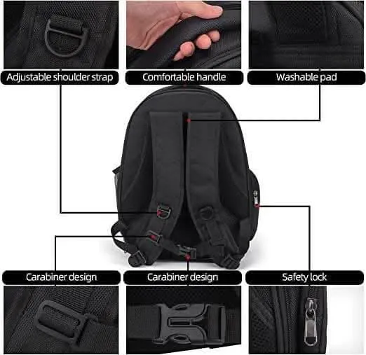 PetGains PGGI Space Pet Backpack: Pet Transport Travel Astronaut Carrier Bag with Multiple Air Vents (White London Print)
