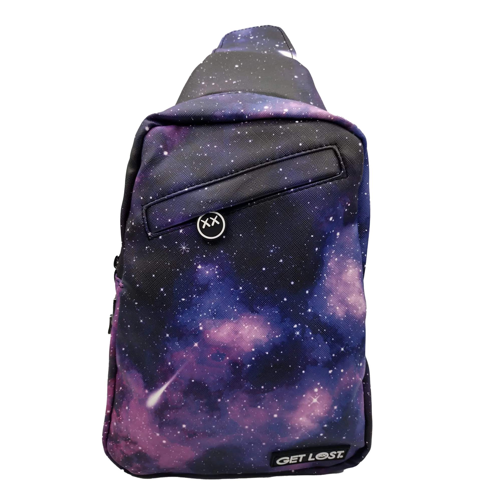 PREMIUM SAFFIANO LEATHER SHOULDER BAG l PURPLE GALAXY