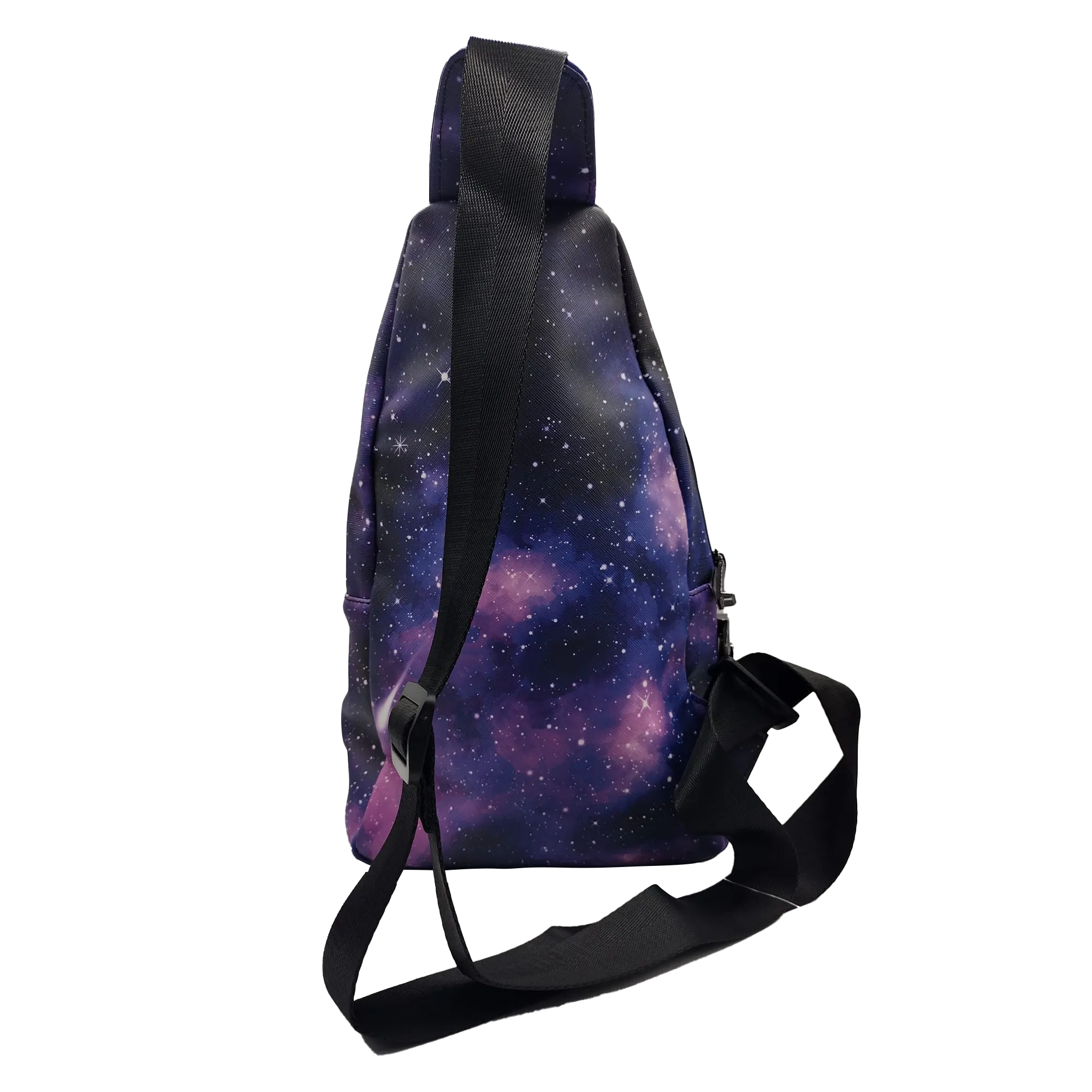 PREMIUM SAFFIANO LEATHER SHOULDER BAG l PURPLE GALAXY